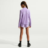 Nike Girls DF Tempo LS Half Zip Purple