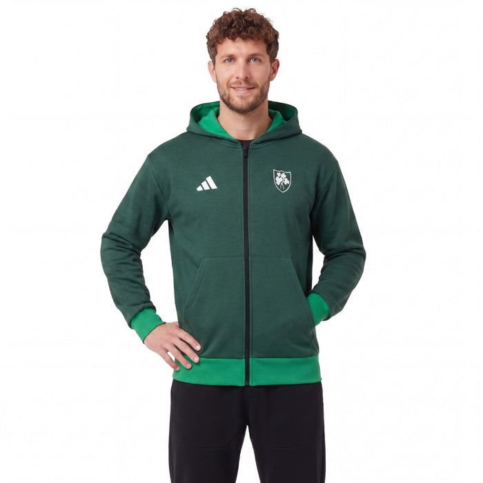 adidas Athletics Ireland Mens 3-Stripes Full-Zip Hoodie