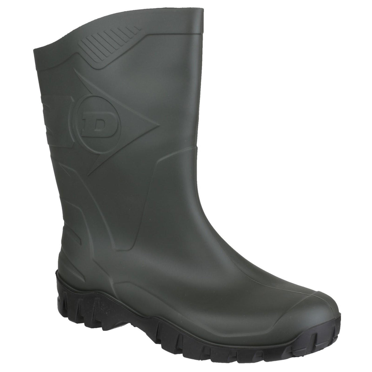 Dunlop Mens Dee Calf Length Wellington Dark Green