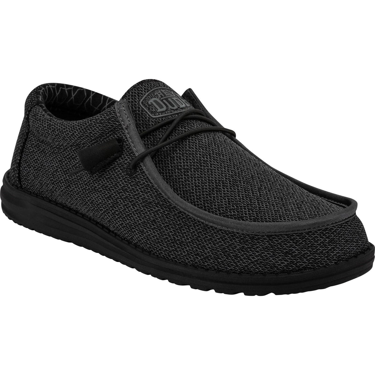 HEYDUDE Mens Wally Sox Shoe Micro Total Black