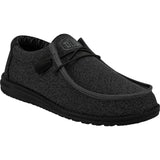 HEYDUDE Mens Wally Sox Shoe Micro Total Black