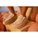 HEYDUDE Mens Wally X Suede Shoes Tan