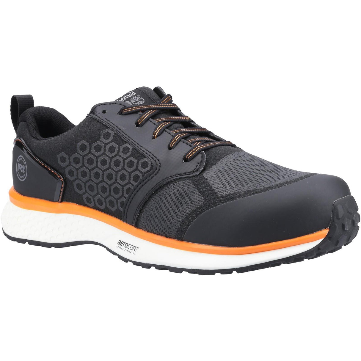 Timberland Pro Mens Reaxion Composite Safety Trainer Black/Orange