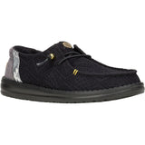 HEYDUDE Womens Wendy Boho Crochet Shoes Black