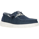 HEYDUDE Womens Wendy Stretch Mesh Shoes Navy