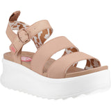 HEYDUDE Womens Delray Buckle Classic Sandal Tan