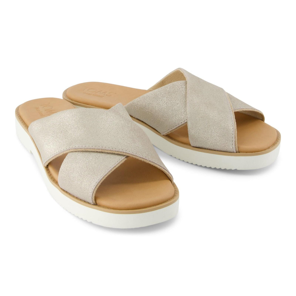 TOMS Womens Mae Crossover Sandal Champagne