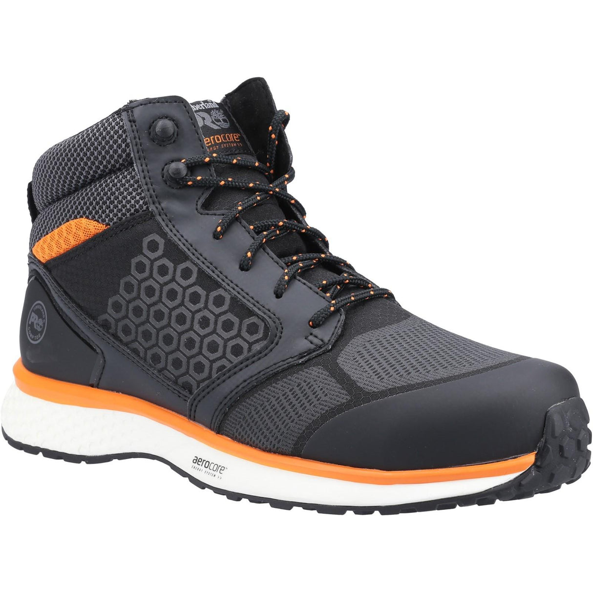 Timberland Pro Mens Reaxion Mid Composite Safety Boot Black/Orange