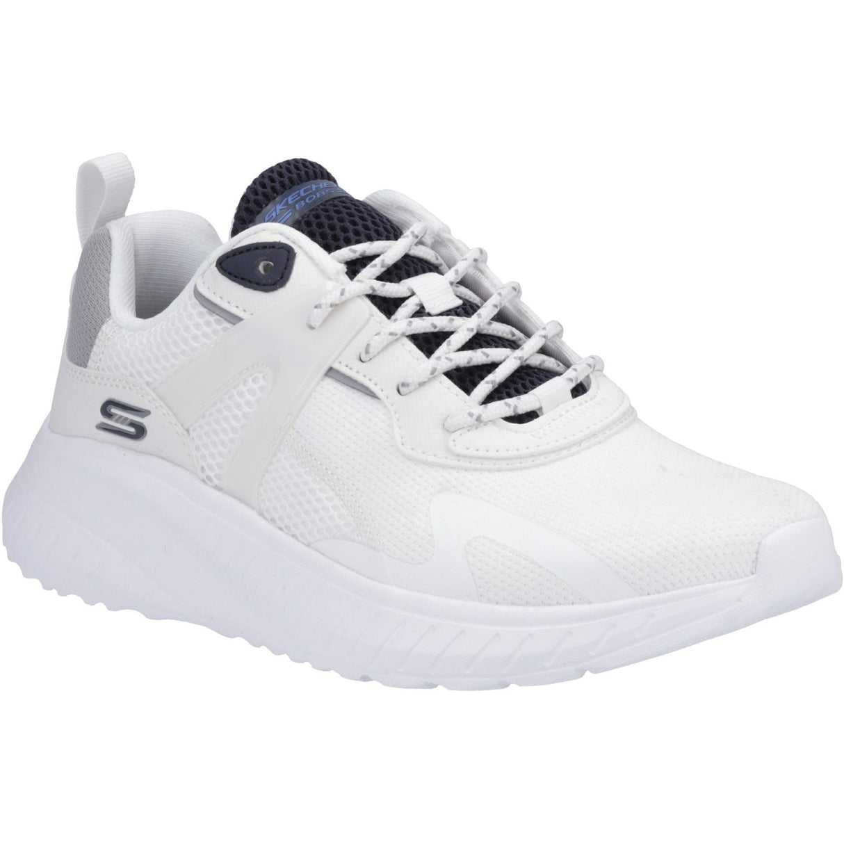 Skechers Mens Bobs Squad Chaos Elevated Drift Trainers White/Multi