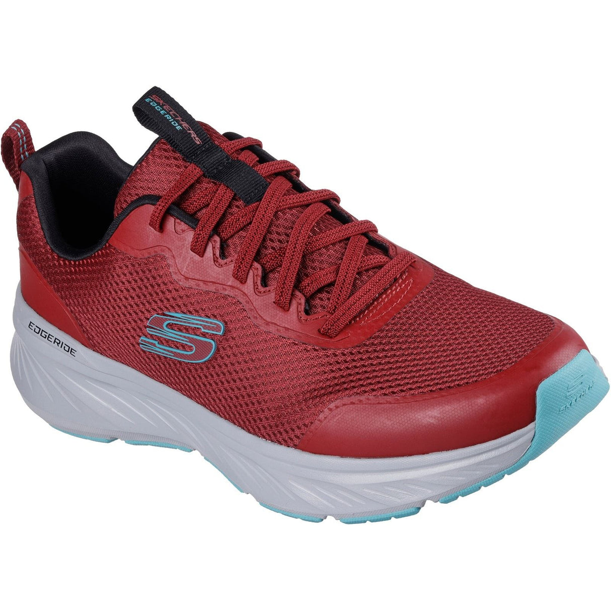Skechers Mens Edgeride Rekze Shoe Burgundy/Grey