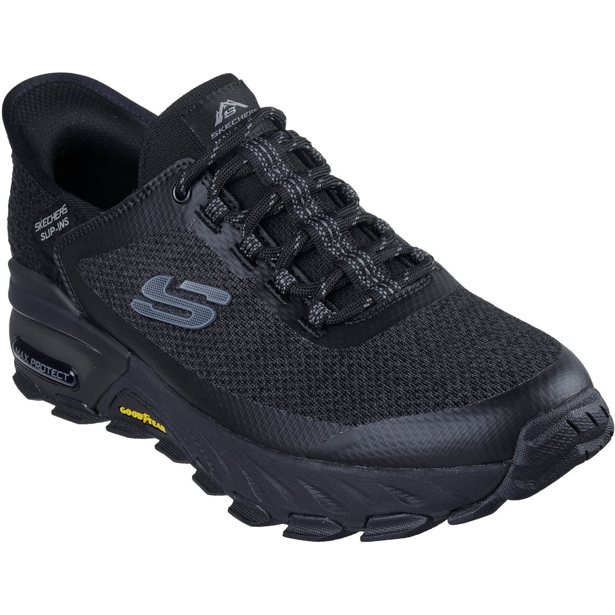 Skechers Mens Max Protect Assembly Hiking Shoes Black