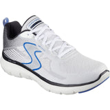 Skechers Mens Flex Advantage 5.0 Spreelo Trainer White/Black/Royal