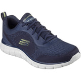 Skechers Mens Track Glendor Shoe Navy/Lime