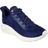 Skechers Womens Bobs Squad Waves Shoes Navy