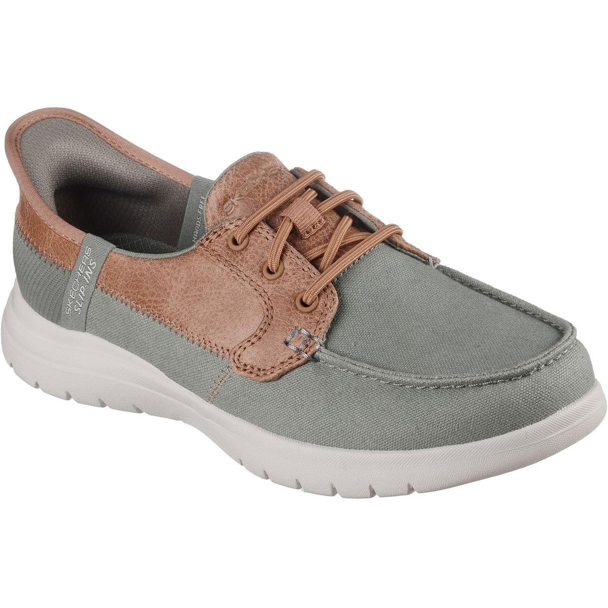 Skechers Womens On-the-GO Flex - Palmilla Boat Shoe Olive