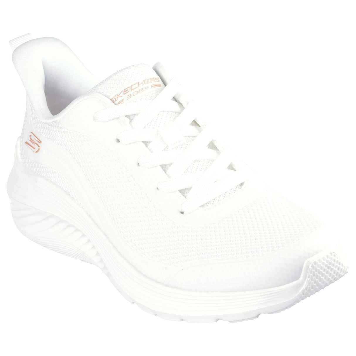 Skechers Womens Bobs Squad Waves Still Wading Trainers White
