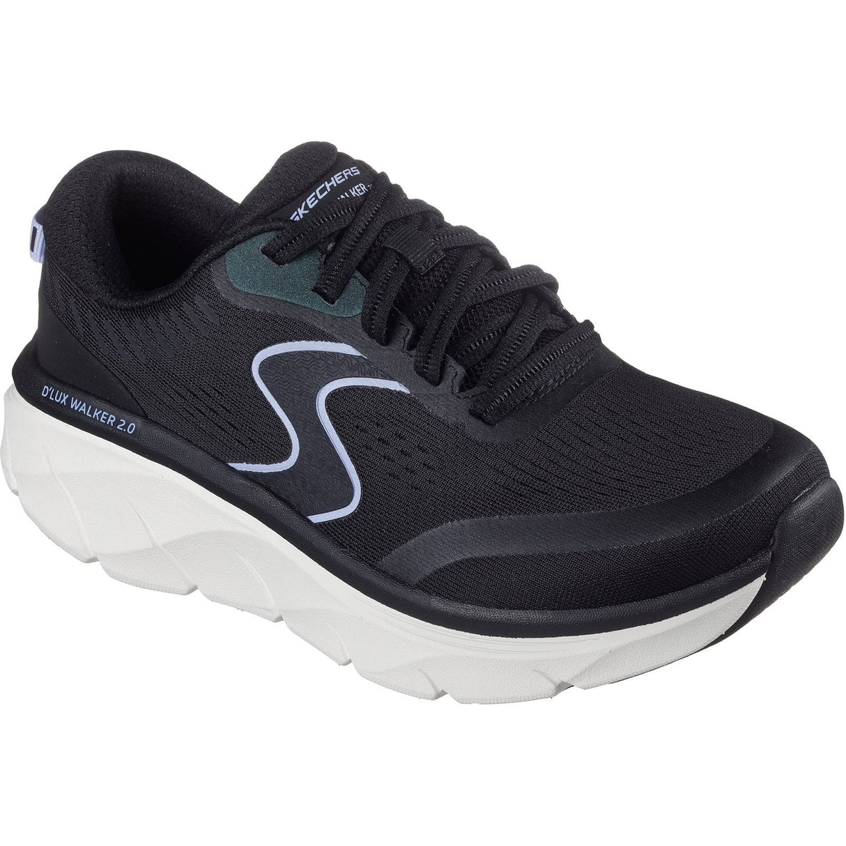 Skechers Womens D'Lux Walker 2.0 Active Pace Trainer Black/Lavender