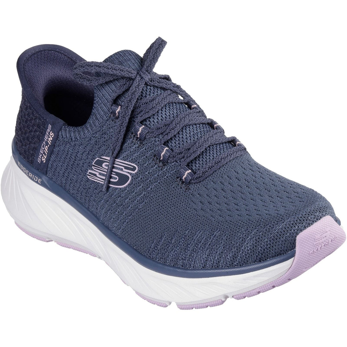 Skechers Womens Edgeride Impression Shoes Navy/Lavender