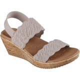 Skechers Womens Beverlee Timeless Touch Sandal Taupe