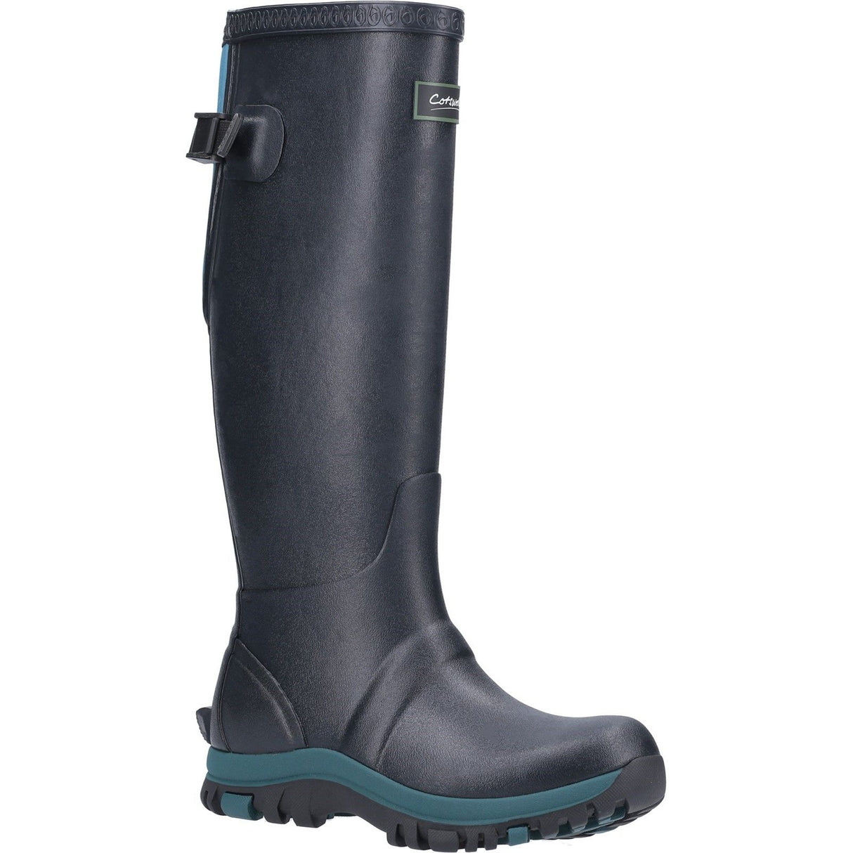 Cotswold Womens Realm Adjustable Wellington Boot Navy/Teal