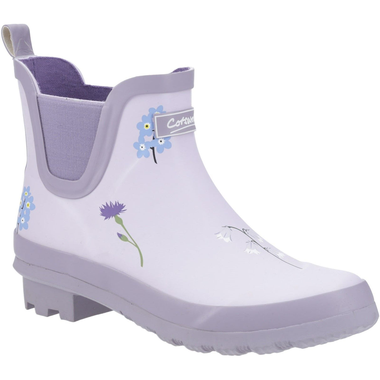 Cotswold Womens Wildflower Ankle Wellingtons Lilac