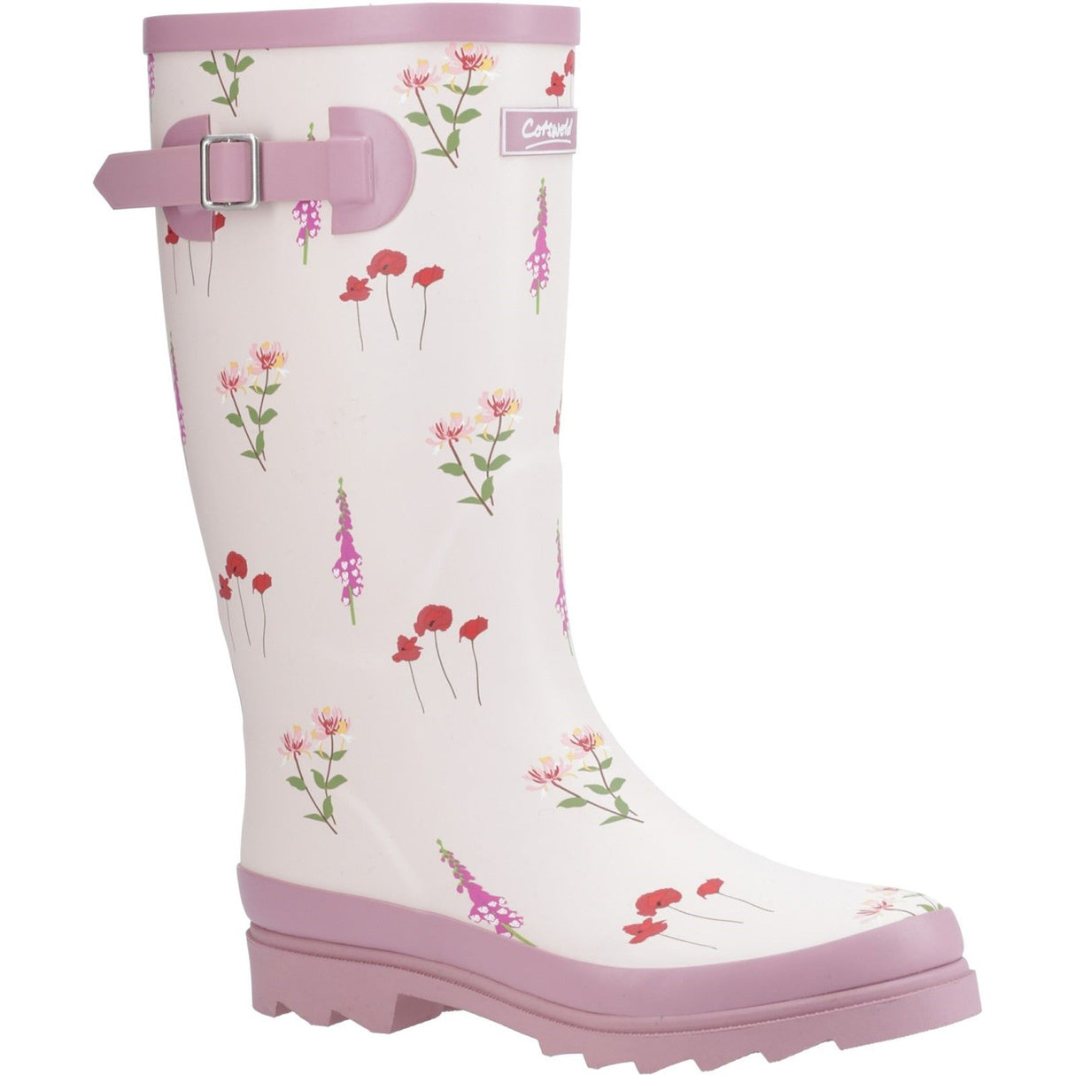 Cotswold Womens Wildflower Tall Wellingtons Pink