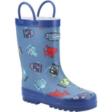 Cotswold Junior Kids Puddle Waterproof Pull On Boot Robot
