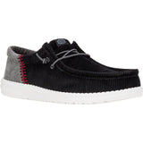 HEYDUDE Mens Wally Funk Corduroy Shoes Black