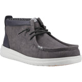 HEYDUDE Mens Wally Mid GripR Boots Black Oyster/Black