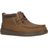 HEYDUDE Mens Wally Mid GripR Boots Dark Brown