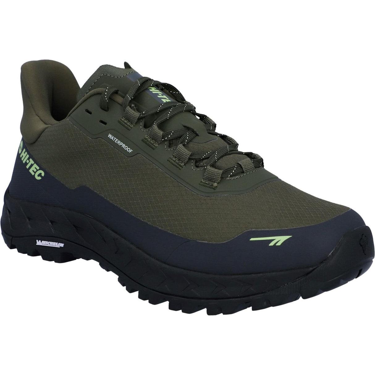 Hi-Tec Mens ALTITUDE LITE WP Shoe Olive Night/Charcoal Grey/Lime