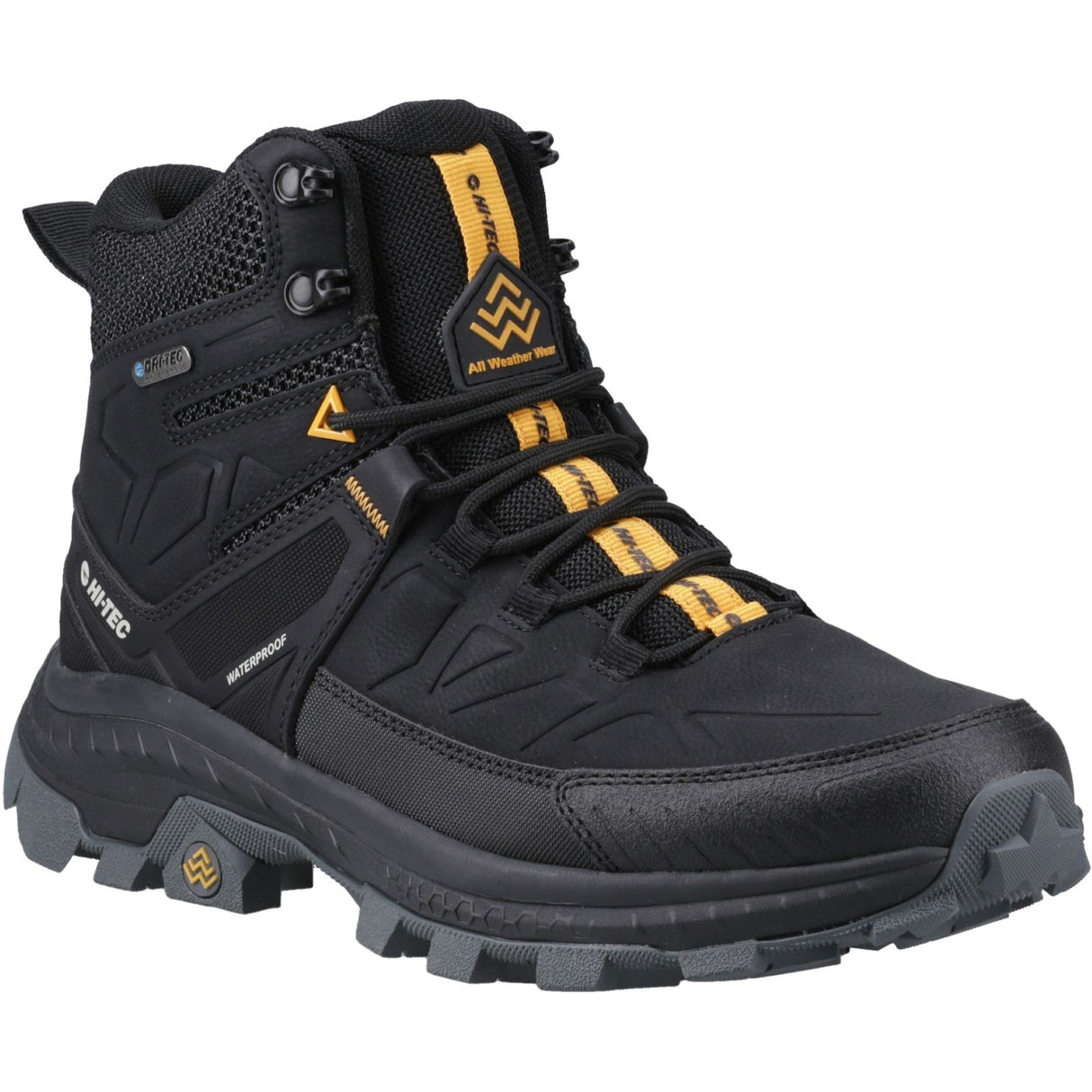Hi-Tec Mens Rainier Hiking Boots Black