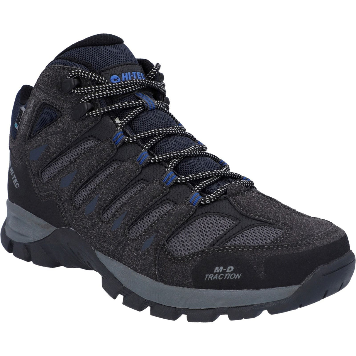 Hi-Tec Mens Corzo Mid Boots Charcoal/Nautical Blue
