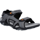 Hi-Tec Mens Crater Sandal Steel Grey/Black/Orange