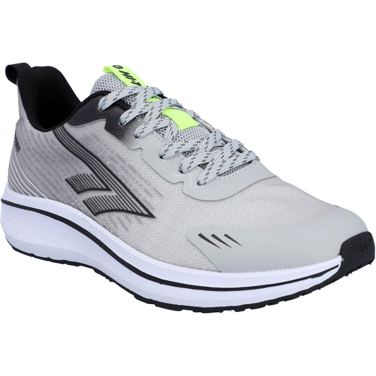 Hi-Tec Mens Santorini Trainers Cool Grey/Black/Acid Lime