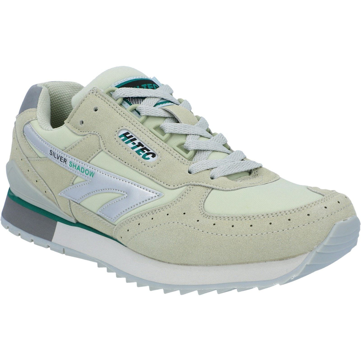 Hi-Tec Mens Silver Shadow OG Trainer Silver/Grey/Green