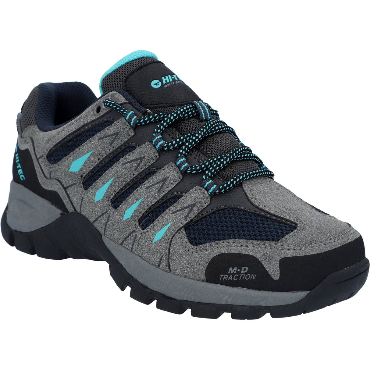 Hi-Tec Womens Corzo Low Hikers Cool Grey/Navy Blue/Curacao