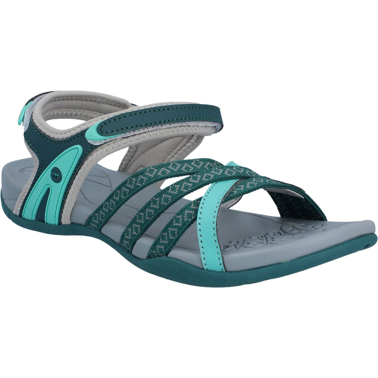 Hi-Tec Womens Savanna II Sandal Dark Moss/Aquatic Wave