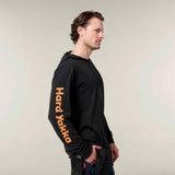 Hard Yakka Mens Hooded Long Sleeve Tee Black