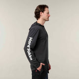 Hard Yakka Mens Hooded Long Sleeve Tee Charcoal