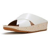 Fitflop Womens Lulu Lux Graphic-Weave Slides Urban White