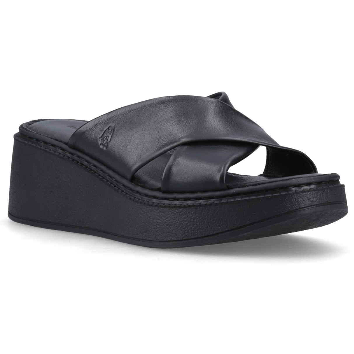 Hush Puppies Womens Bobbi Wedge Sandal Black