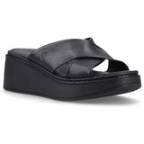 Hush Puppies Womens Bobbi Wedge Sandal Black