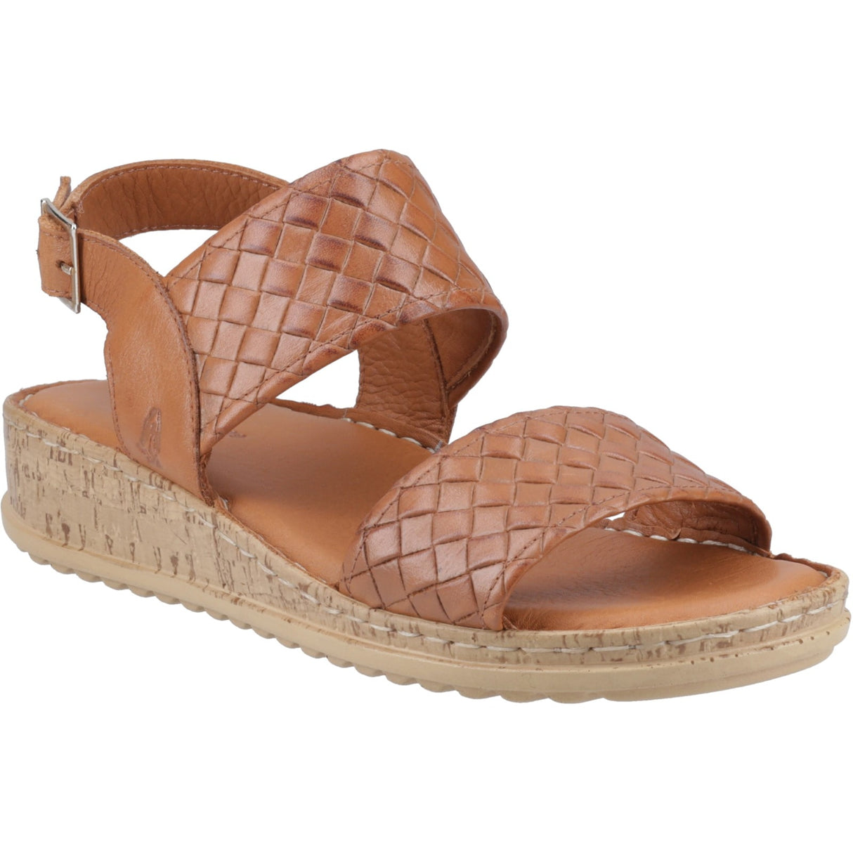 Hush Puppies Womens Ebony Woven Sandal Tan