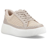 Hush Puppies Womens Haisley Woven Trainer Taupe