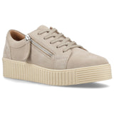 Hush Puppies Womens Tara Suede Trainer Taupe