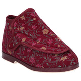 GBS Womens Rhona Ladies Extra Wide Fit Slipper Wine