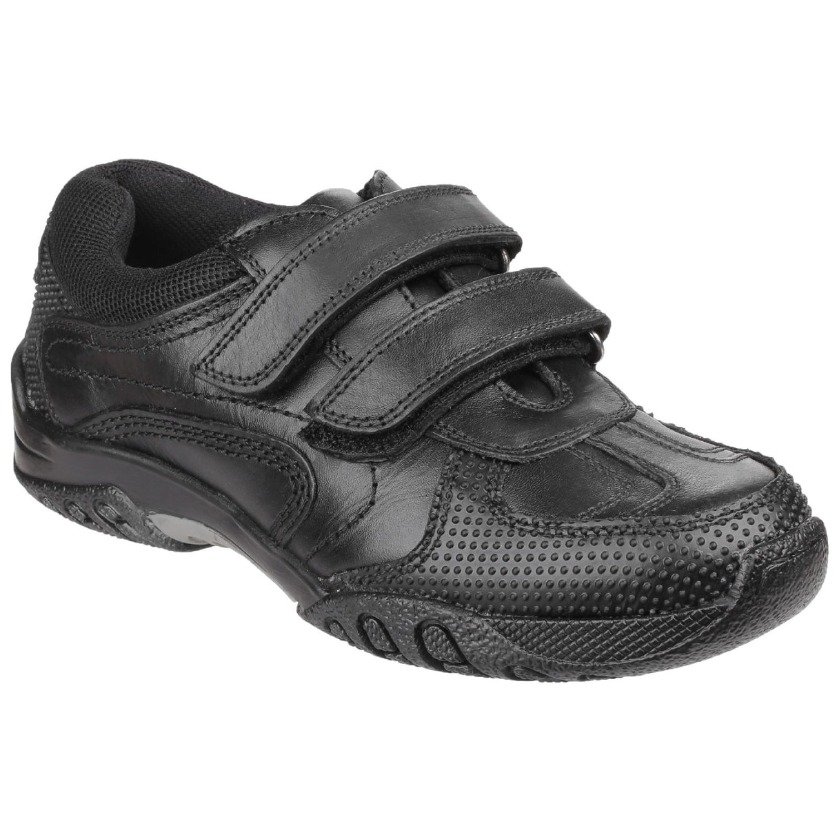 Hush Puppies Junior Boys Jezza Junior School Shoe Black