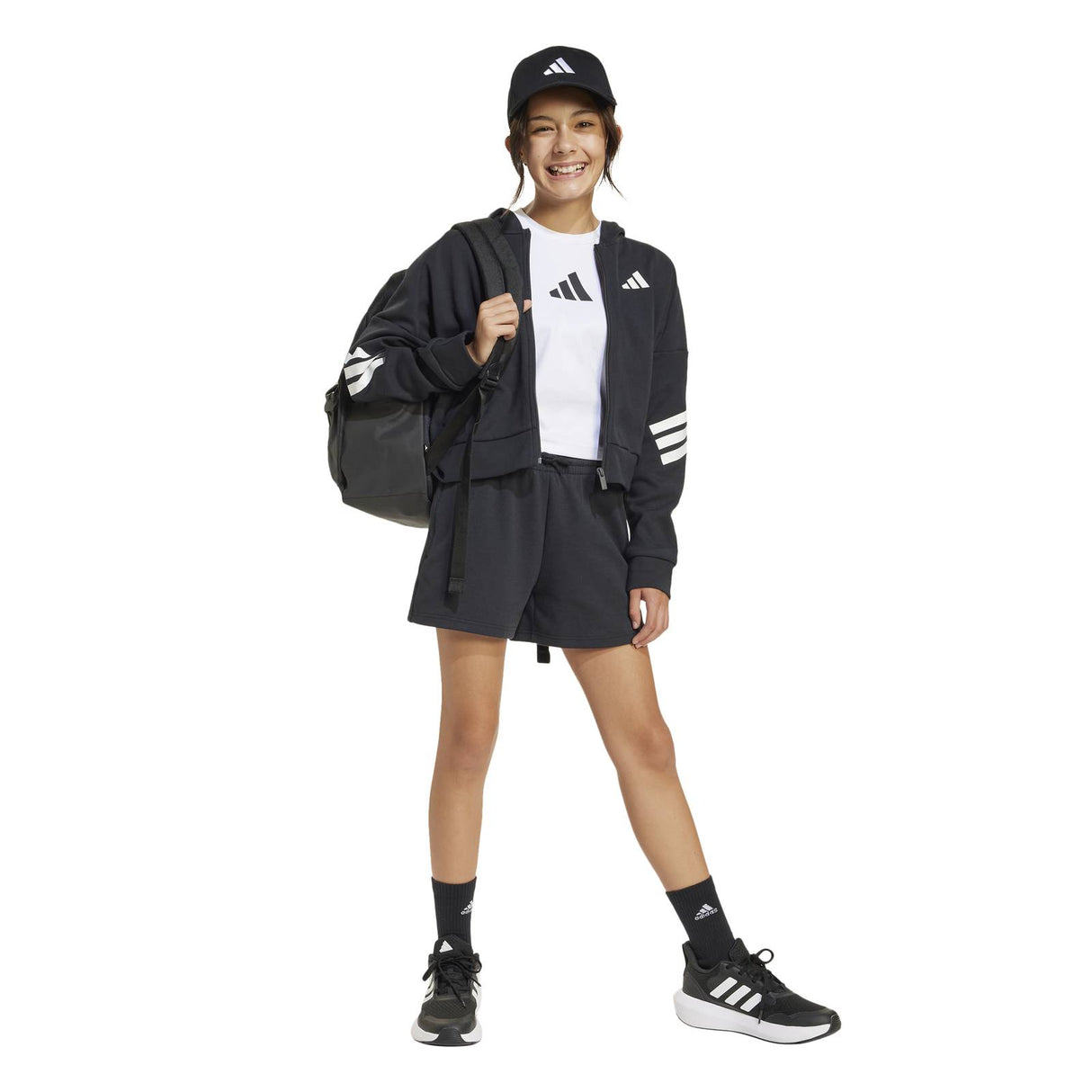 adidas Future Icons 3-Stripes Full-Zip Hooded Track Jacket Kids