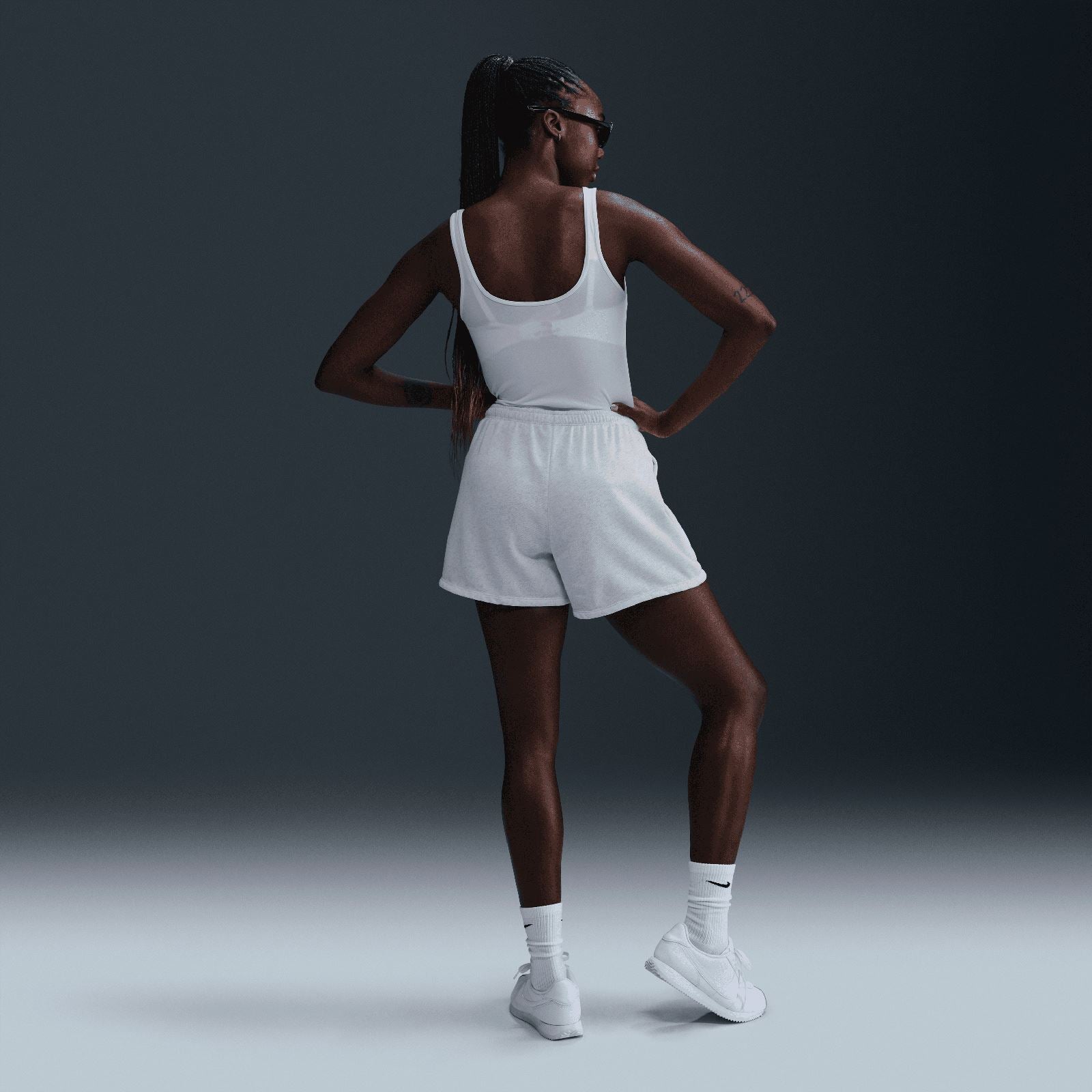 womens french terry nike shorts